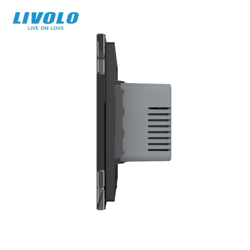 wi fi терморегулятор livolo для водяної теплої підлоги, чорний, скло wi fi терморегулятор livolo для водяної теплої підлоги, чорний, скло