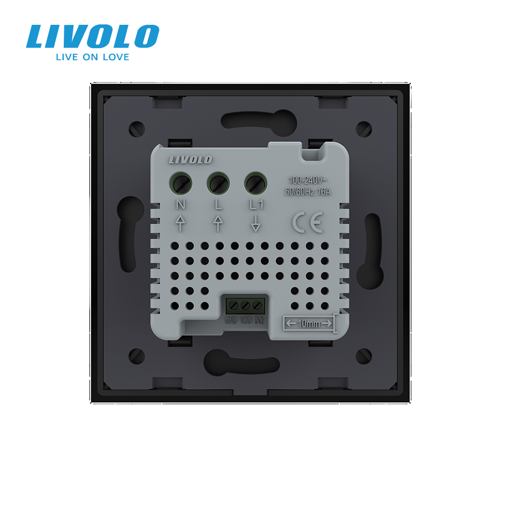 wi fi терморегулятор livolo для електричної теплої підлоги, чорний, скло wi fi терморегулятор livolo для електричної теплої підлоги, чорний, скло